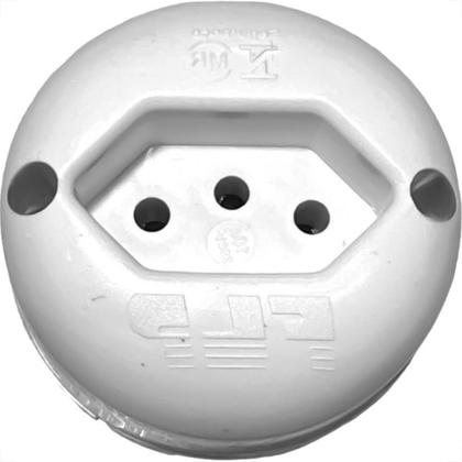 Imagem de Tomada Externa Flp 2P+T. 10A Branca - Kit C/10 Pecas