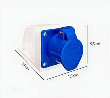 Imagem de Tomada Industrial 32A carregador carro elétrico  2p+t EVOITS