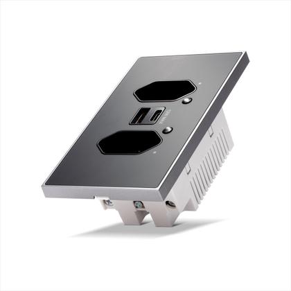 Imagem de Tomada Inteligente Dupla Vênus Ekaza Preto