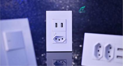 Tomada Inteligente Parede Usb Embutir 10A Interruptor JWCOM Imagem de Tomada Inteligente Parede Usb Embutir 10A Interruptor JWCOM