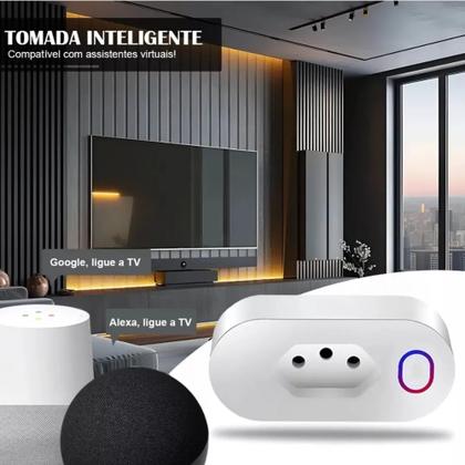 Imagem de Tomada Inteligente Smart Monitor de Consumo Automação Residencial 16A Wi Fi Bivolt Smart Plug com sp