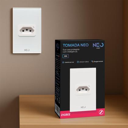 Imagem de Tomada Inteligente Smart Zigbee 20A 110v/220v Bivolt Branco Cod: 291990888 Avant Neo