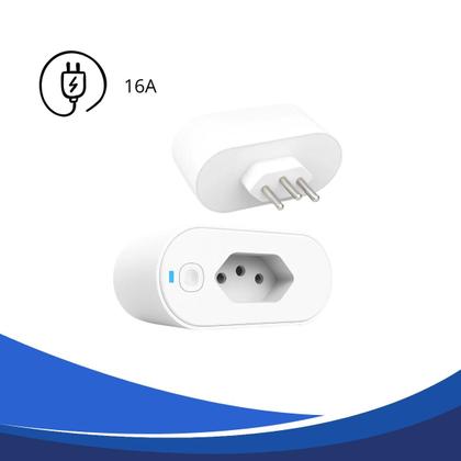 Imagem de Tomada Inteligente Wifi Bivolt 16A Tuya Smart Life Alexa Branco