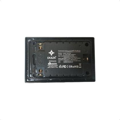Imagem de Tomada Inteligente Wifi+Ble Dupla 10A Entrada Usb/Usbc-Preto