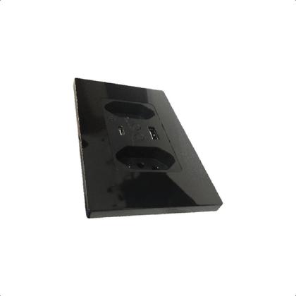 Imagem de Tomada Inteligente Wifi+Ble Dupla 10A Entrada Usb/Usbc-Preto