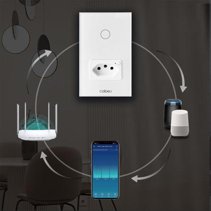 Imagem de tomada interuptor inteligentes wifi,interruptor wi fi inteligente,tuya,alexa,automação residencial inteligente ,do brasil,