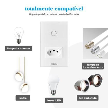 Imagem de tomada interuptor inteligentes wifi,interruptor wi fi inteligente,tuya,alexa,automação residencial inteligente ,do brasil,