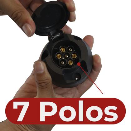 Imagem de Tomada Macho e Femea Engate Carretinha 7 Polos 12v 5m de Cabo PP 5x1mm