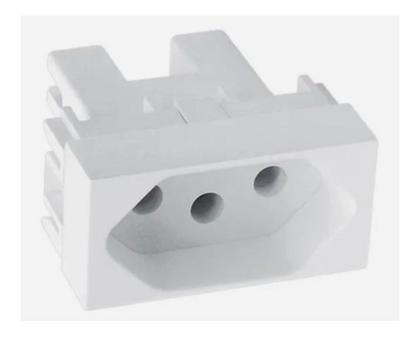 Imagem de Tomada Módulo Padrão 2P+T 10A Simples Evidence/Modulare/Blanc - FAME