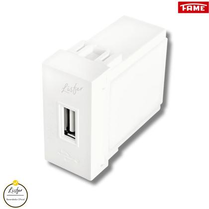Imagem de Tomada Modulo USB Bivolt Automático Modulare /Evidence / Blanc+ - FAME