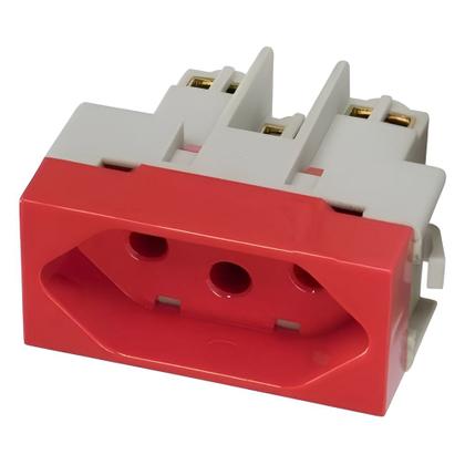 Imagem de Tomada Padrao Brasileiro 2p+t 20a-250v Vermelho Infinit