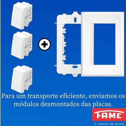 Imagem de Tomada Para Antena De Tv Cabo Coaxial Com Placa Evidence FAME