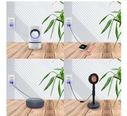 Imagem de Tomada Parede Entradas Usb Carregador Universal Bivolt