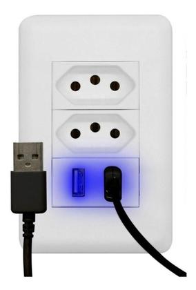 Imagem de Tomada Parede Entradas Usb Carregador Universal Bivolt