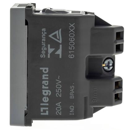 Imagem de Tomada Pial Plus+ 20A Cinza Com Suporte e Placa 4x2 Legrand