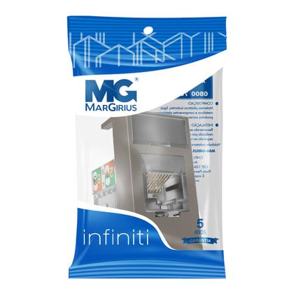 Imagem de Tomada Rede Informática RJ45 Cat6 cor Argila Infiniti MG