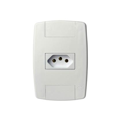 Imagem de Tomada Simples Monobloco 3 Pinos 20A 250V 4x2 Branco