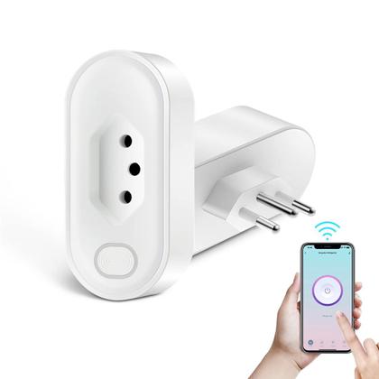 Imagem de Tomada Smart Wi-Fi 10A Bivolt Automação Residencial com Controle de Voz Alexa