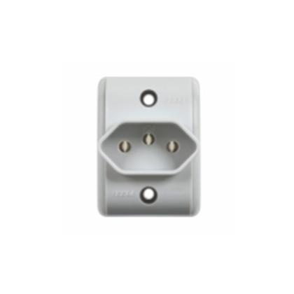 Imagem de Tomada Sobrepor Linha Externa Retangular Pezzi 3 Pinos 20a