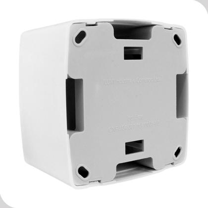 Imagem de Tomada Sobrepor simples 20A 2P+T Branca 250V Casa Construção Com Parafuso