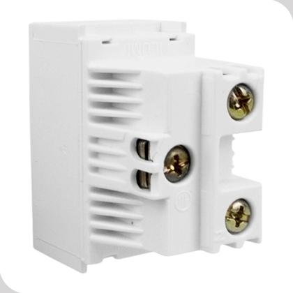 Imagem de Tomada Sobrepor simples 20A 2P+T Branca 250V Casa Construção Com Parafuso