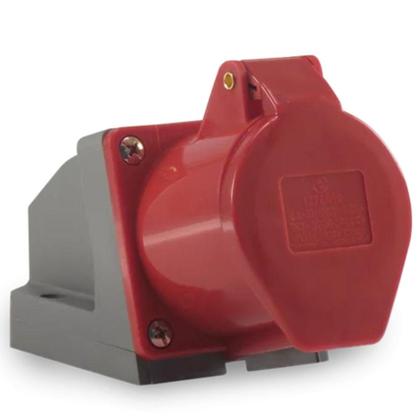 Imagem de Tomada Sobrepor Soprano 3P+T IP44 32A 380/440Vca Vermelho