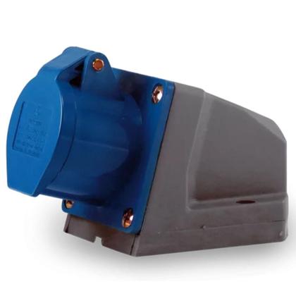Imagem de Tomada Sobrepor Soprano 3P+T+N IP44 9H 16A 220/240Vca Azul