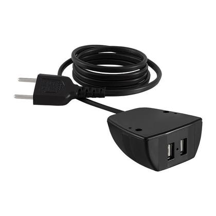 Imagem de Tomada Sonic 2Usb Fixo Cabo 1,7M Preto Qm 34800.00481