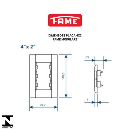 Imagem de Tomada Tripla 20a Com Placa 4x2 Fame Modulare - Kit 6 Un