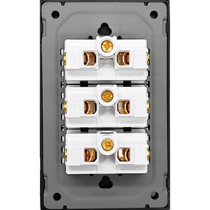 Imagem de Tomada Tripla Novadigital Frontal em Vidro Temperado para 10 e 20 Amper Bivolt (Preta)