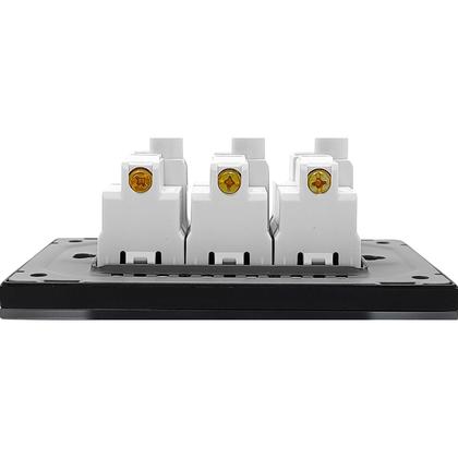 Imagem de Tomada Tripla Novadigital Frontal em Vidro Temperado para 10 e 20 Amper Bivolt (Preta)