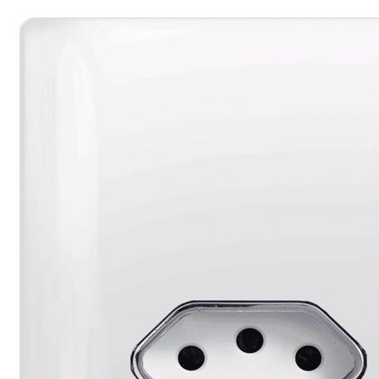 Imagem de Tomada Universal Horizontal 2P+T 20A com Placa 4x2 Cromada - DC 1200/30 - NOVARA