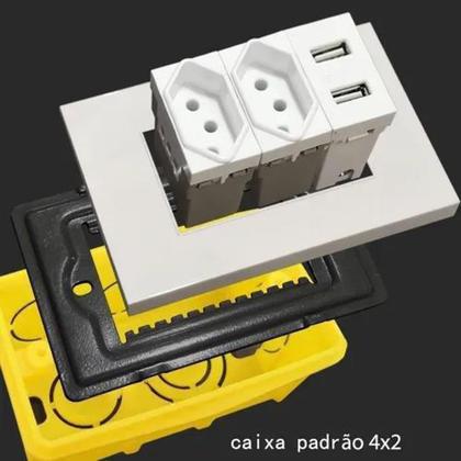 Imagem de Tomada Usb De Parede Jwcom Universal Kit Modular Bivolt 10A
