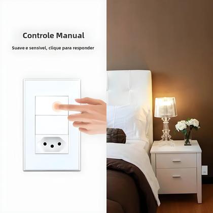 Imagem de Tomada Zigbee Brasil 10A 20A Com Interruptor De Luz Controle Tuya Alexa Google Home Zemismart