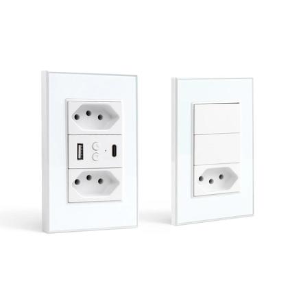 Imagem de Tomada Zigbee Brasil 10A 20A Com Interruptor De Luz Controle Tuya Alexa Google Home Zemismart