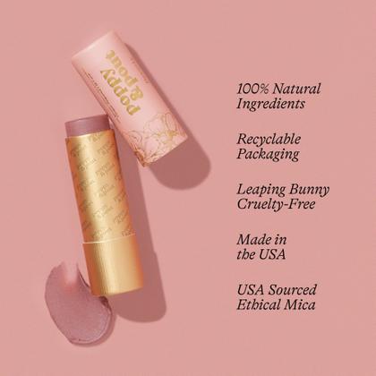 Imagem de Tonalidade labial Poppy & Pout Beverly totalmente natural com cera de abelha e vitamina E
