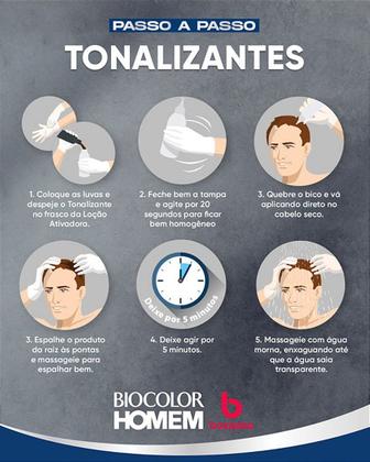 Imagem de Tonalizante de Cabelo Masculino Biocolor HOMEM BOZZA Castanho Médio