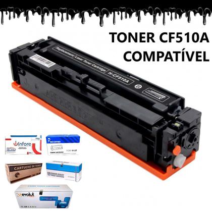 Imagem de Toner CF510A 510A CF510 Preto Compatível C/ M154a M154nw M180n M180nw M181fw