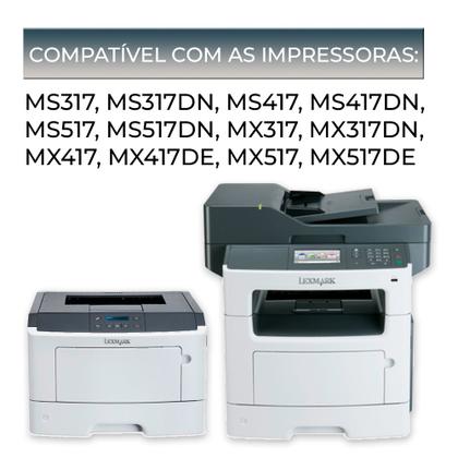 Imagem de Toner Compatível 51b4000 51b4 P/ Impressora Lexmark Mx317 Mx417 Mx517