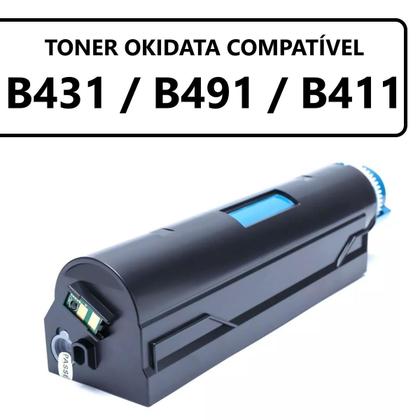 Imagem de Toner Compatível B431 B411 P/ Impressora Okidata B411DN B411D B431DN+ B431DN MB431 MB491 B431+ B461