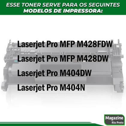 Imagem de Toner Compatível Com Cf258A 58A  M428Fdw M404Dw M428Dw M404N  Sem Chip 3K