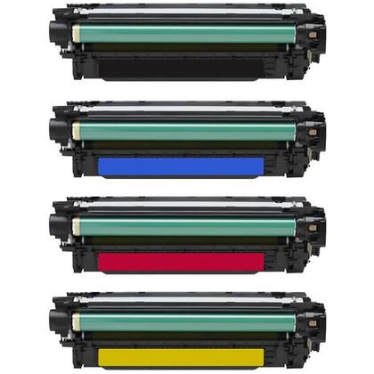 Imagem de Toner Compatível para 507A 504A para Impressora CP3525dn CM3530 CM3530fs M551dn M570dn M551n M575c M551 - Kit 4 Cores