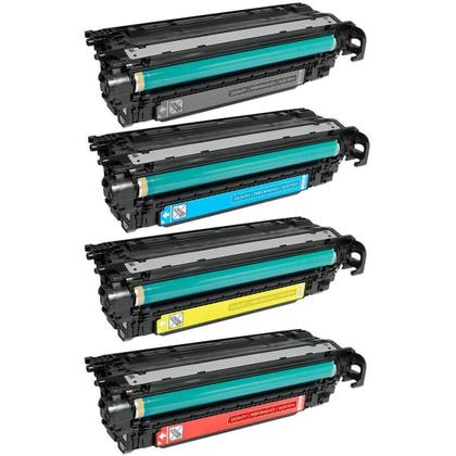 Imagem de Toner Compatível para 507A 504A para Impressora CP3525dn CM3530 CM3530fs M551dn M570dn M551n M575c M551 - Kit 4 Cores