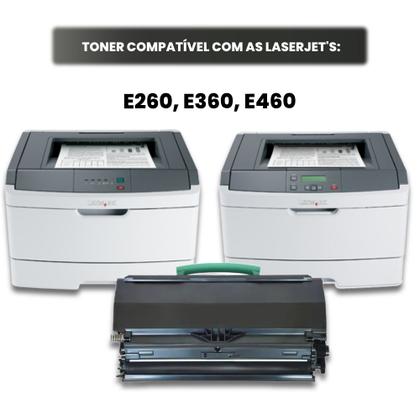 Imagem de Toner E260 Compatível para impressora lexmark E460DN 3.5K