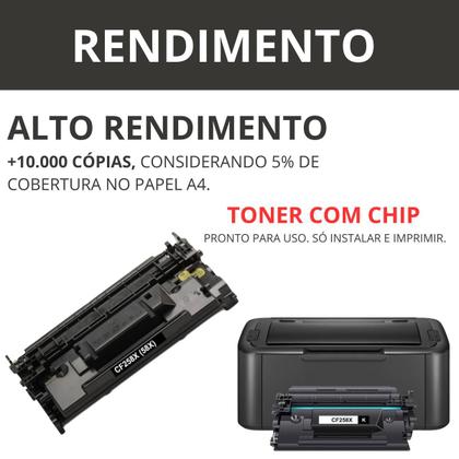 Imagem de Toner Para M428fdw M404dw M428dw M404n - COM CHIP Cf258x 58x