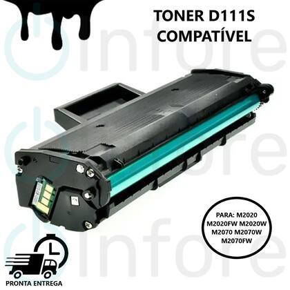 Imagem de Toner Premium Para Impressora M2020w M2070w M2070 M2020 MLT D111S Compatível Preto