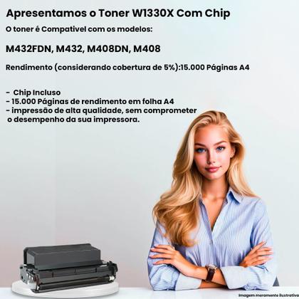 Imagem de Toner W1330X compatível HP com chip