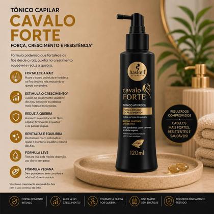 Imagem de Tônico Capilar Haskell Cavalo Forte 120ml  Fortalecimento, Crescimento e Redução da Queda