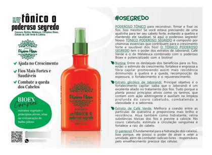 Imagem de Tônico capilar poderoso diminue sua queda de cabelo, divina flora 250ml