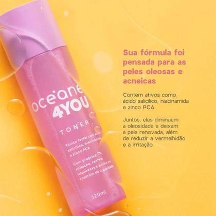 Imagem de Tônico Facial Com Ácido Salicílico Toner 4You Océane 120Ml